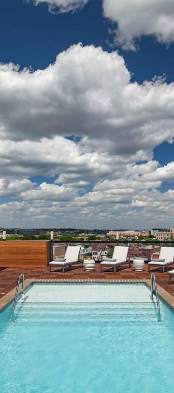 A rooftop pool and bar at Viceroy Washington DC