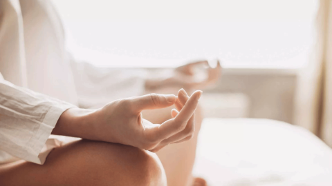 A person doing yoga at Ombria Algarve