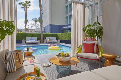 santa monica pool cabana