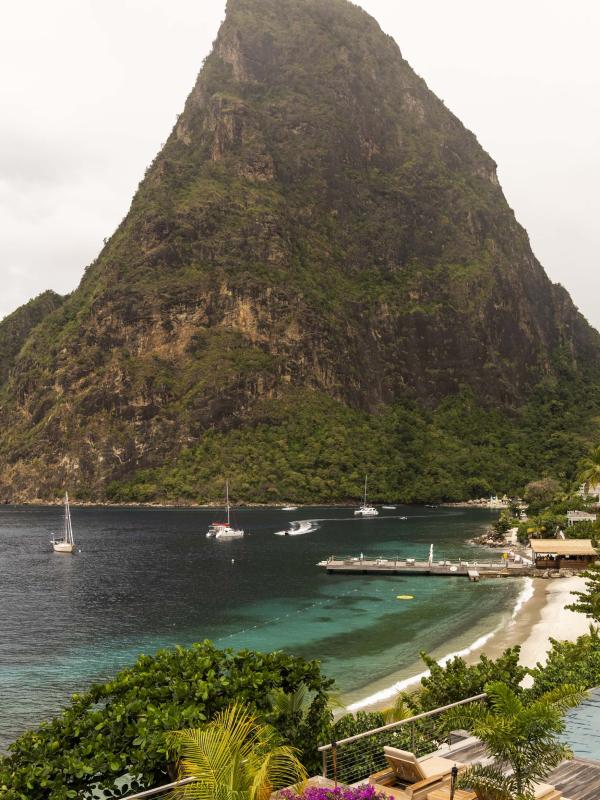 Mountain and view from Sugar Beach