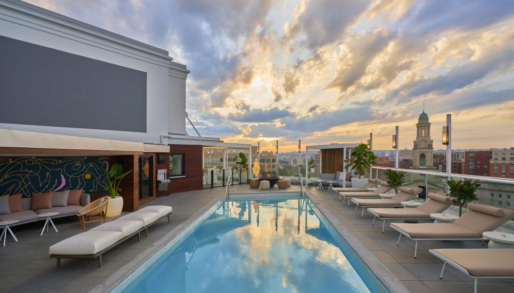 Rooftop pool at Viceroy Zena Washington DC