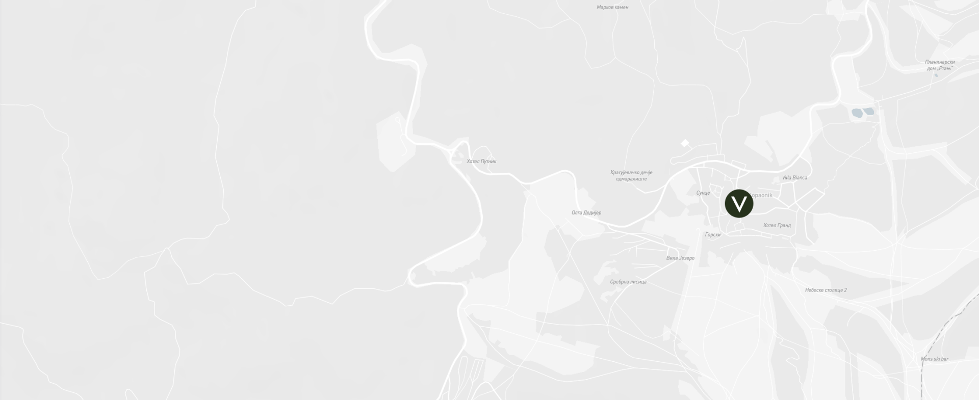 map of kopaonik hotel with location