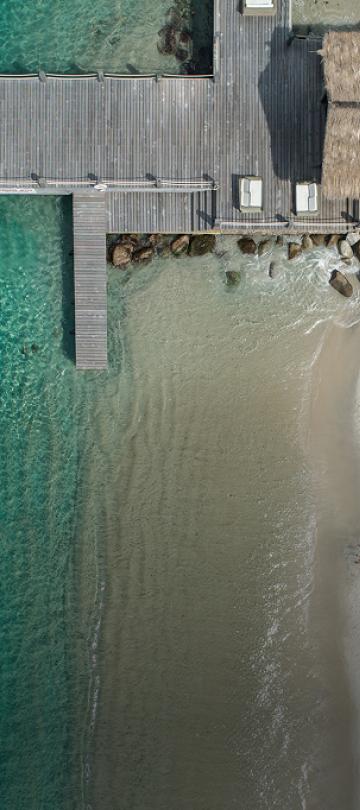 Aerial view of Sugar Beach